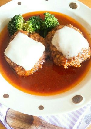 レンジだけで満足？完璧こなれハンバーグ-レシピのメイン写真