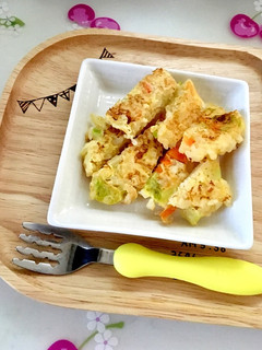 幼児食に◇家にある野菜で◇卵ごはんおやき-レシピのメイン写真