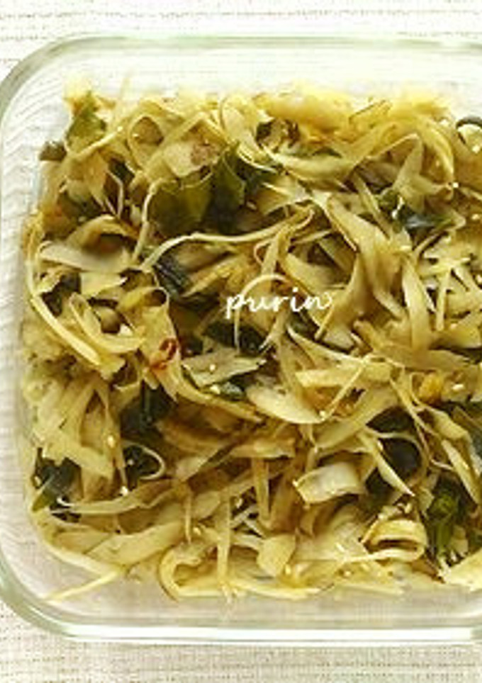 作り置きに♪ゴボウとワカメの麺つゆ炒め-レシピのメイン写真