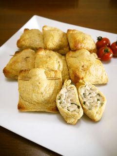 はんぺんのツナと大葉の油揚げ包み焼き♪-レシピのメイン写真