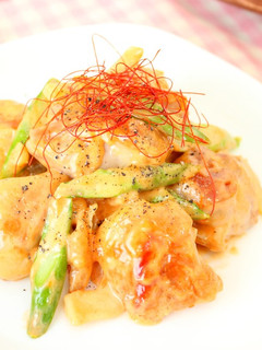 チキンとアスパラ★ピリ辛マヨソース-レシピのメイン写真