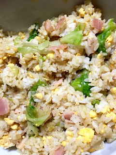 ベーコンレタスチャーハン (プチっと鍋)-レシピのメイン写真