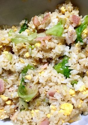 ベーコンレタスチャーハン (プチっと鍋)-レシピのメイン写真
