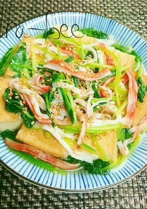 簡単5分＊厚揚げと三つ葉の白だしさっと煮-レシピのメイン写真