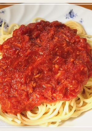 ツナとトマトのパスタ-レシピのメイン写真