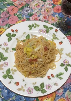 白菜としらすと明太子のパスタ-レシピのメイン写真