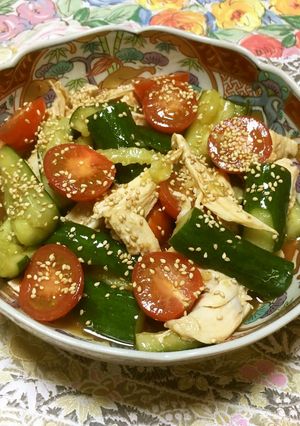 鶏胸肉の中華風サラダ-レシピのメイン写真