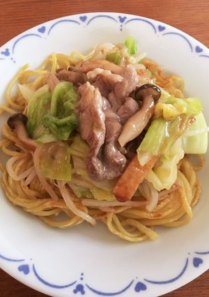八宝菜の素&冷凍麺で！あんかけ焼きそば-レシピのメイン写真