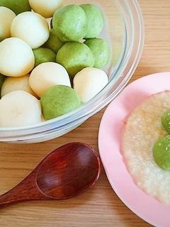 簡単白玉&抹茶だんご-レシピのメイン写真