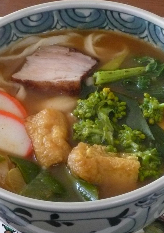 煮豚とお揚げ入りカレーうどん-レシピのメイン写真