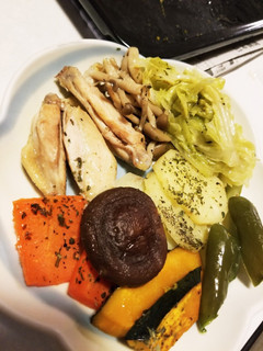 手羽中チキンハーブ野菜グリル-レシピのメイン写真
