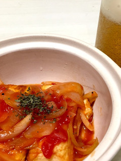 ビールにも合う!揚げ出し豆腐のトマト煮!-レシピのメイン写真