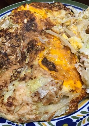 巨大バカボン焼き(簡単なお好み焼き)-レシピのメイン写真