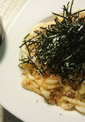 【男飯】焼き梅うどん【鰹海苔】-レシピのメイン写真