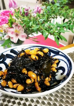 大豆とひじきとワカメの甘煮-レシピのメイン写真