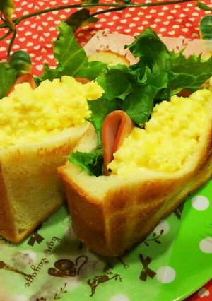 ふんわり❤オムレツポケットサンド-レシピのメイン写真