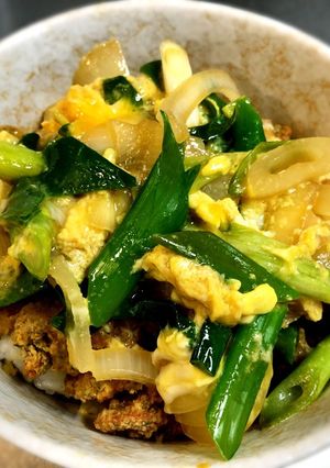 から揚げ親子丼-レシピのメイン写真