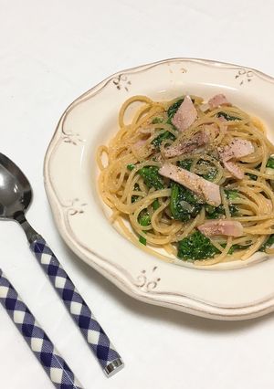 菜の花の明太子パスタ-レシピのメイン写真