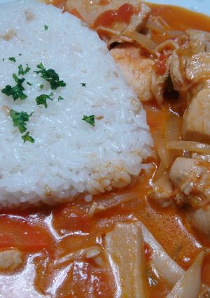 バレンタインに☆チキンのトマトクリーム煮-レシピのメイン写真
