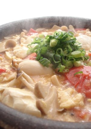 ＊キノコとトマトの玉子黒酢あんかけ豆腐＊-レシピのメイン写真
