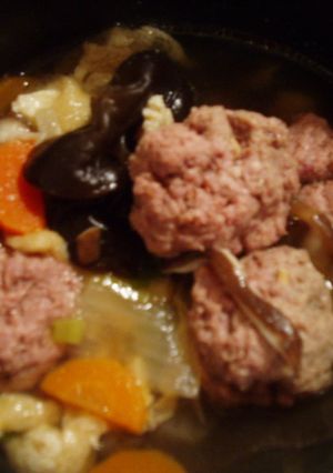 味噌がミソ！具沢山　肉団子汁-レシピのメイン写真