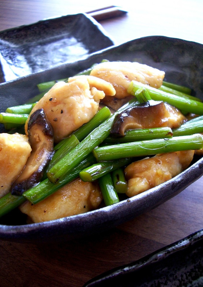にんにくの芽と鶏肉のオイスター炒め☆-レシピのメイン写真