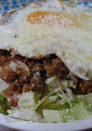 【ひとりランチ】タコライス風-レシピのメイン写真