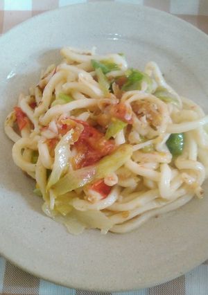 マヨソテー式チーズおこげ焼きうどん-レシピのメイン写真