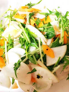 苦いの苦手な人も!水菜サラダ-レシピのメイン写真