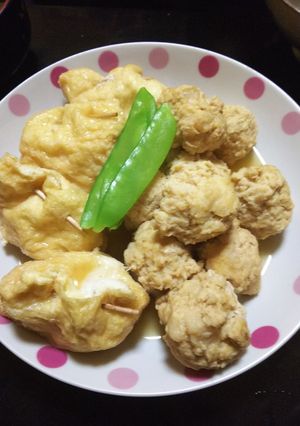 巾着たまごと鶏団子の煮物-レシピのメイン写真