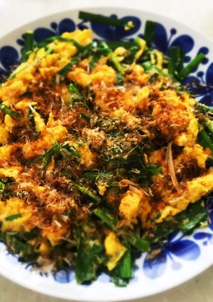 ニラ玉おかかじょうゆ-レシピのメイン写真