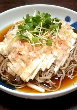 ネバシャキ！『細切り長芋の冷やし蕎麦』-レシピのメイン写真