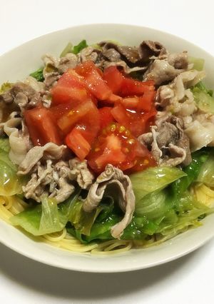 2種類の市販ドレッシングで和風冷製パスタ-レシピのメイン写真
