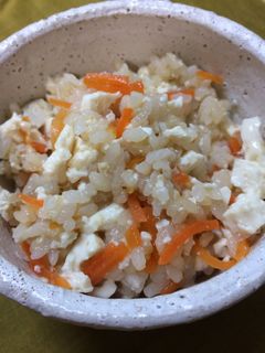 豆腐一丁、ツナにんじんのご飯-レシピのメイン写真