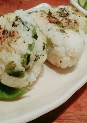 野沢菜の焼きおにぎり-レシピのメイン写真