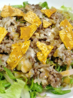 レタスとひき肉でタコス風メキシカンサラダ-レシピのメイン写真