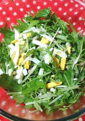 水菜とツナの簡単ミモザ風ホットサラダ✨-レシピのメイン写真