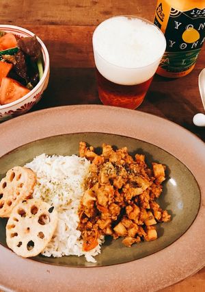 豚ひき肉とレンコンのキーマカレー-レシピのメイン写真