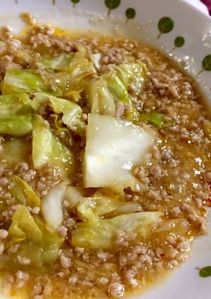 キャベツとひき肉の麻婆風炒め-レシピのメイン写真