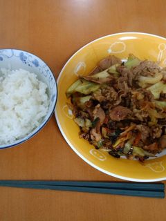 かんたん野菜炒め(豚しょうが焼き風)-レシピのメイン写真