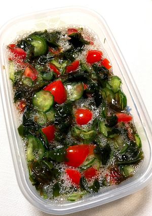 トマトで旨味！楽々カラフル酢の物-レシピのメイン写真