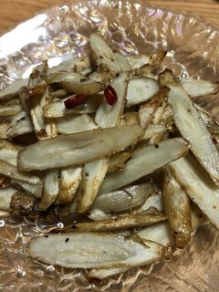 ごぼうペペロンチーノ-レシピのメイン写真