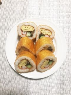 ベジートでカラフル巻き寿し-レシピのメイン写真