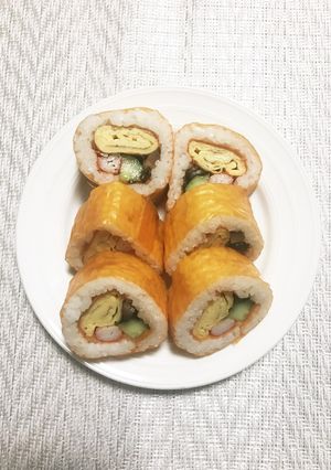 ベジートでカラフル巻き寿し-レシピのメイン写真