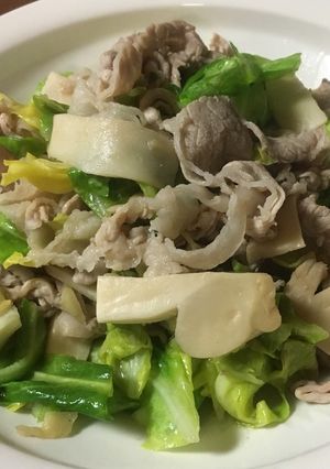 豚肉と春キャベツ☆エリンギのさっぱり炒め-レシピのメイン写真