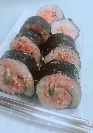 超簡単！市販キムチだけのキンパ風海苔巻き-レシピのメイン写真