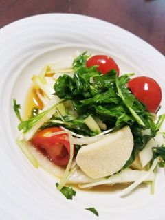 水菜と長芋のシャキネバサラダ-レシピのメイン写真