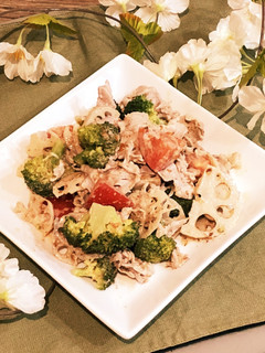 緑黄色野菜と豚しゃぶのゴマだれサラダ-レシピのメイン写真
