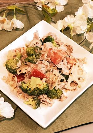 緑黄色野菜と豚しゃぶのゴマだれサラダ-レシピのメイン写真