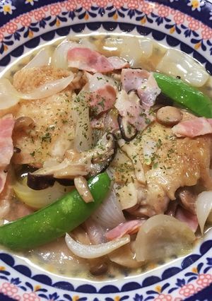 鶏肉の白ワイン煮込み-レシピのメイン写真
